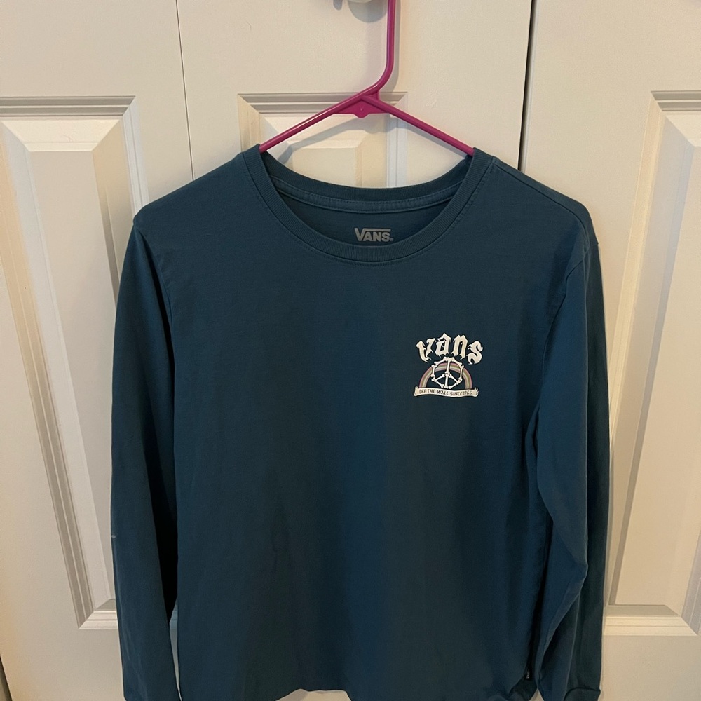 Vans Blue Long Sleeve Tee Casual Comfort